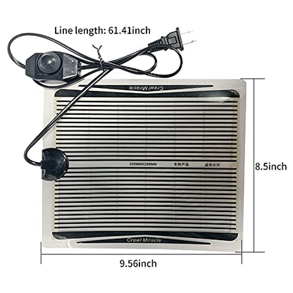 Reptile Heat Pad, Adjustable Temperature Control Lizard Terrarium Heating Mat for Small Animals Snake Turtle Bearded Dragon Gecko and Plant (15W) - size: 15W