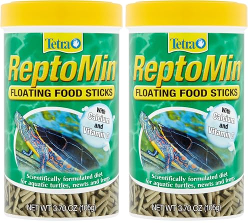 Tetra ReptoMin Floating Food Sticks, Food for Aquatic Turtles, Newts and Frogs, 3.7 oz (Pack of 2) - size: 3.7 Ounce (Pack of 2)