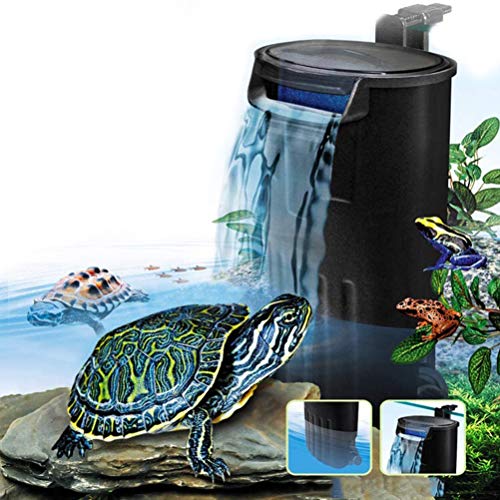 Turtle/Reptile Filter for 20 Gallon Tank, 5/10/30 Gallon etc, Ultra-Quiet Waterfall Filter for Shrimp Amphibian Frog Crab Aquarium