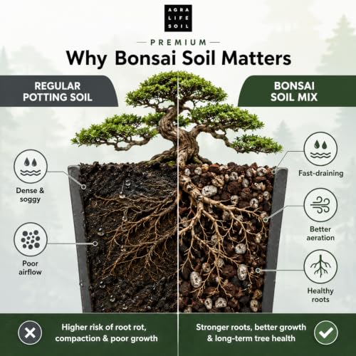 Agralife Bonsai Soil 4 Quarts Premium Organic Mix for Indoor Trees | Fast drainage. Healthy roots. Premium organic soil balances moisture and airflow for thriving indoor bonsai tree varieties. - style: Bonsai Plant Soil Mix
