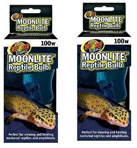 (2 Pack) Zoo Med Moonlite Reptile Bulbs - 100 Watts Each