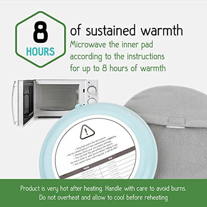 Evergreen Pet Supplies Microwavable Heating Disc for Pets - 2 Pack, X-Large, Round, Gray - Heat Discs with Washable Cover, Up to 8 Hours Warmth & No Electric Cord