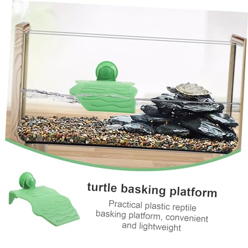 WOONEKY Reptile Basking Platform Cup Turtle Stand for Aquariums Easy to Install Tortoise Decor and Climbing Ramp for Healthy Exercise