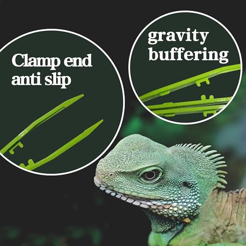 4-Pack Reptile Feeding Tongs Set - Hygienic Anti-Slip Green Tweezers for Bearded Dragons, Lizards, Snakes, Aquariums & Small Animals(Five Colors to Choose from) - color: Green