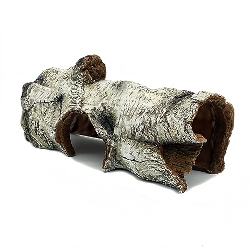 JIHAQUA Aquarium Resin Bark Terrarium Decor, Lizard, Snake or Reptile Hide | Lizard, Spider and Aquarium Fish Hide Cave (Medium Bark A)