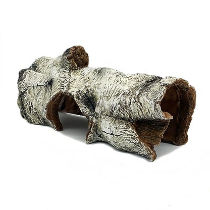 JIHAQUA Aquarium Resin Bark Terrarium Decor, Lizard, Snake or Reptile Hide | Lizard, Spider and Aquarium Fish Hide Cave (Medium Bark A)