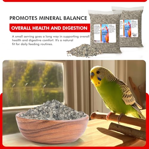Morning Bird Oyster Shell 18 lb - Natural Calcium Supplement for Birds | Natural Calcium Bird Supplement – Sustainably Harvested from California Coastal Waters – Safe Year Round Bird Food Additive - size: 18 lbs (2-Pack of 9 lbs)
