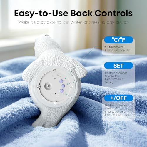 Doli Yearning Baby Bath Thermometer Baby Safety Water Thermometer for Kids | ±1℉ Accuracy; Long Battery Life; BPA-Free; Rapid Response - color: White