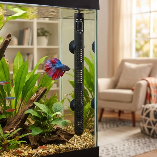 GOTOTOP Fish Heater Cover Aquarium Heater Protective Case Fish Heater Guard Detachable Designed Cover with Suction Cups #3 14.37in - size: No. 3 protective sleeve 14.37in long