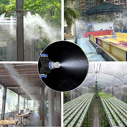 Misting Nozzles for Outdoor Cooling System 10pcs Mister Nozzle Atomizing Misting Sprayer Fog Nozzles for Garden, Humidification, Landscaping, Dust Control, 0.024Inch (Size : 0.6mm)