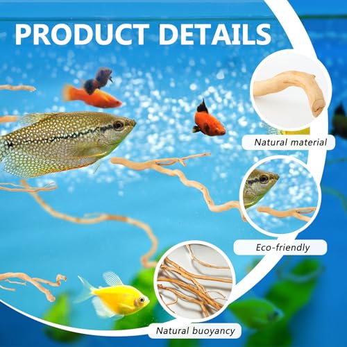 350g Natural Driftwood for Aquarium 12''-16'' Reptile Branches Terrarium Wood Long Driftwood for Aquarium Assorted Shapes Natural Decor
