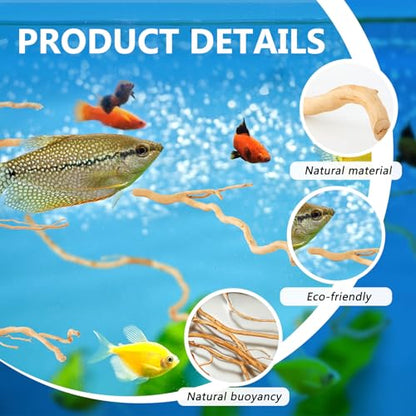 350g Natural Driftwood for Aquarium 12''-16'' Reptile Branches Terrarium Wood Long Driftwood for Aquarium Assorted Shapes Natural Decor