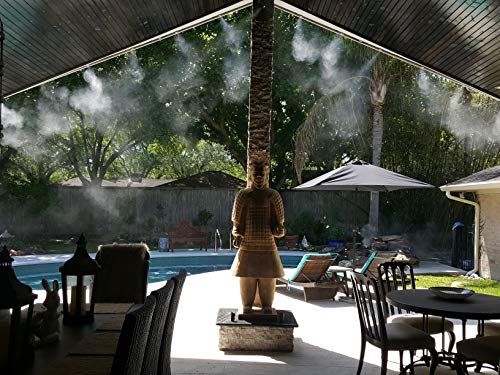 Patio Misting Kit - Made in USA Tubing - 18 Nozzle System (Un-Assembled - 48 Feet 12 Nozzle) - size: Un-Assembled - 48 Feet 12 Nozzle