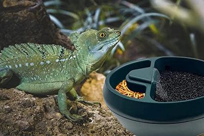 Reptile Chameleon Waterfall Drinking Fountain, Chameleon Water Dripper Food Bowl Water Cantina for Amphibians Insects Lizard Turtle Snake Frog Gecko