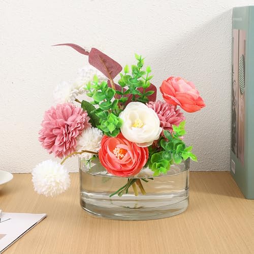Toddmomy Clear Glass Terrarium Bowl 5.90In Round Glass Flower Pot for Hydroponics Planter Succulents Aquarium Display Home Party Wedding Table Decor