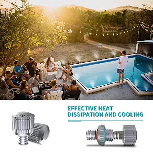 Fogland Stainless Steel Misting Nozzles, 20 Pack, 0.016" Orifice Mist Heads | 10/24 UNC for Outdoor Misting Cooling Systems, Rustproof stainless steel Construction, Anti-clog Replacement Nozzles