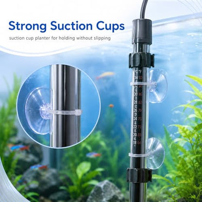 JJUNW 40 Pcs Aquarium Suction Cups, Fish Tank Suction Cups with Zip Ties | Adjustable Cables Set Fish Tank Tools for Holding Airline Tubing Decorations Shrimp Nests and Reptile Hammocks