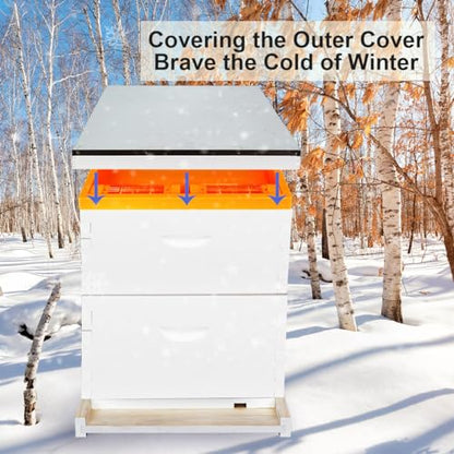 Bee Feeder Top Feeder for Langstroth 10 Frame Hive, 6-Channel 1.2 Gallon Beekeeping Feeder for Wet and Dry Feeding, for Backyard, Apiary or Commercial Hives, Bee Watering Station - size: 1 pcs