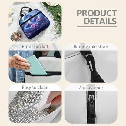 Kids Lunch Bag Snake Pattern: Holds Lunch Energy Meal + Water Bottle + Snacks - Insulated Lunch Box Keeps Cool- Ideal for Reptile Expo, School & Outdoor Adventure - color: Snake