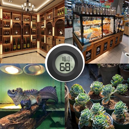 Reptile Tank Accessories, 2pcs Reptile Thermometer and Humidity Gauge, Bearded Dragon Tank Thermometer Humidity Gauge for Jumping Spider, Leopard Gecko, Hermit Crab, Gecko, Ball Python, Lizard.