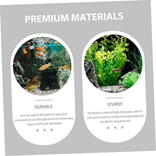 Toddmomy 4Pcs Aquarium Plant Cups with Suction Holders Red Worm Bloodworm Feeder Fish Tank Feeding Dish for Aquatic Plant Care and Fish Feeding Acrylic Easy Clean