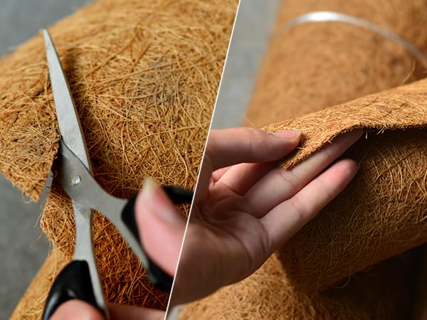 Coconut Fiber Grow Mat, Yarrdfir Natural Coconut Liners for planters, Flower Basket, Natural Coconut Fiber mat, Garden Decoration, Animal pet pad, Reptile Carpet, Snow Mat(10x 40 inchs) - size: 10x 40 inchs