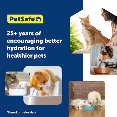 PetSafe Oasys 2 Gallon Pet Fountain | Adjustable Water Flow, Whisker-Friendly Tray, Dishwasher-Safe, Replaceable Carbon & Foam Filters Included - size: 2 Gallon