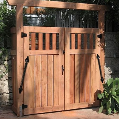 14" Gate Spring Self Closing Heavy Duty Outdoor Door Spring Automatic Fence Gate Closure Hardware Spring Loaded Gate Latch with Adjustable Tool for Wooden and Vinyl Fence, Black (1 Pack) - size: 14 Inch