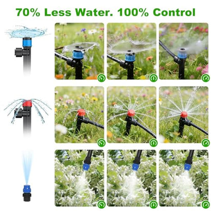 236FT Drip Irrigation System Kit New Quick-Connect, Automatic Garden Watering Misting System for Greenhouse, Yard, Lawn, Plant with 5/16 inch Hose 1/4 inch Distribution Tubing and Accessories - size: 236FT