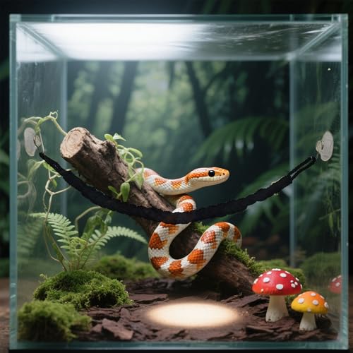 2 Pack Snake Climbing Toys Snakes Enrichment Toys Swing Climbing Rope for Ball Python Corn Snake Reptile Climbing Accessories