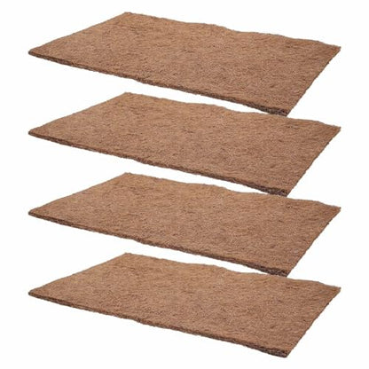 4pcs Natural Coconut Fiber Reptile Carpet Substrate Liner Mat for Lizards and Bearded Dragons, Versatile Use and Safe Material for Home Breeding and Pet Stores