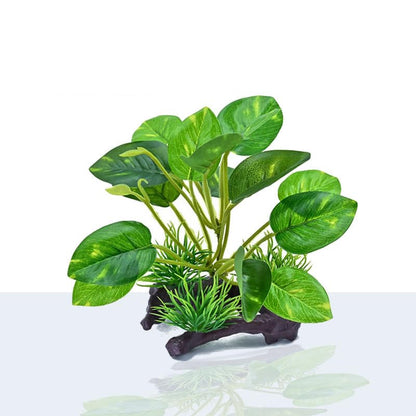 4 Pack Tall Aquarium Plants - Reptile Habitat Plants Realistic Silk Fake Betta Fish Tank Decor for Terrarium Aquascaping