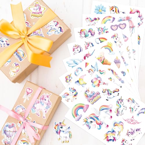 306Pcs Unicorn Stickers, Rainbow Unicorn Self-Adhesive Stickers for Scrapbooks Envelopes Cards Gifts Crafts Decor - style: Unicorn