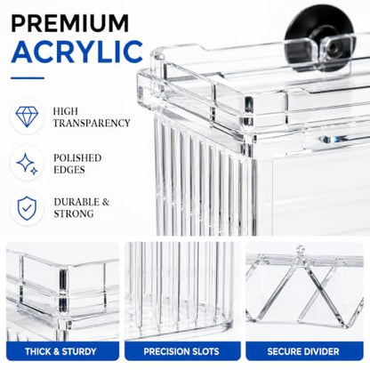 Petzilla in-Tank Aquarium Breeder Box for Fish Tank, Breeding Incubator for Small Fish Hatchery, Acrylic Divider for Shrimp Clownfish Aggressive Injured Fish (Small) - size: Small
