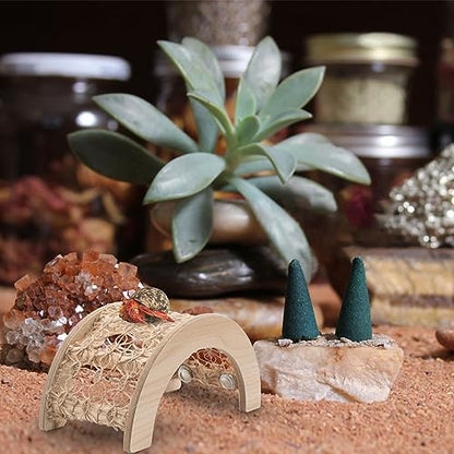 Hermit Crabs Climbing Bridge, Wooden Hermit Crab Climbing Toys with Rope, Hermit Crab Hideout, Aquarium Tank Accessory Small Animals Cage Accessory, Suitable for Hermit Crab Hamster Chinchilla Ferret - style: Rope