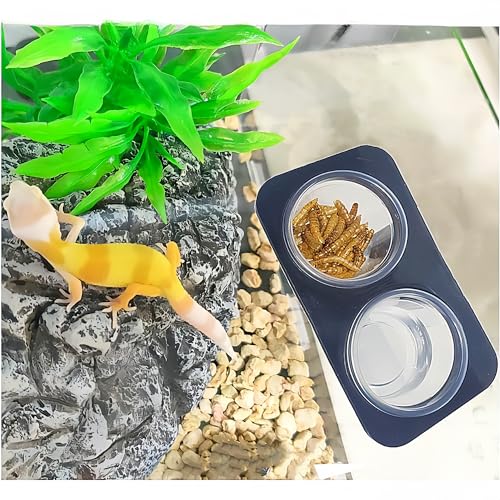 Lizard Crested Gecko Food Water Feeding Cups, 100 pcs, 0.5oz | Reptile Feeder Bowls, for Lizard and Other Small Pet Ledge Accessories Supplies