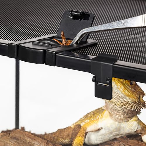 Terrarium Lock Aquarium Lid Clips, 6pcs Turtle Feeding Box Lock Buckle -Escape Reptile Terrarium Clips for Tanks Living Box Buckle 4.7 * 2.9cm/1.85 * 1.14inch