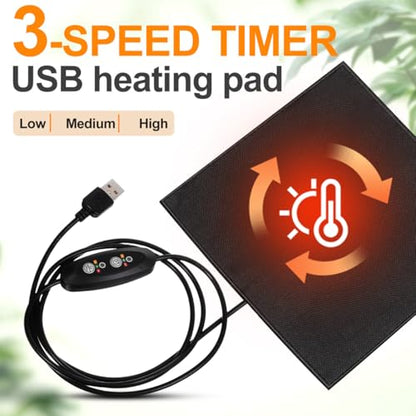 BESPORTBLE USB Heating Pad for Small Pets Hamster Reptile Heat Mat 5.5 Inch Thermal Insulation Mat for Rabbits Birds Chinchillas Winter Warm Cushion