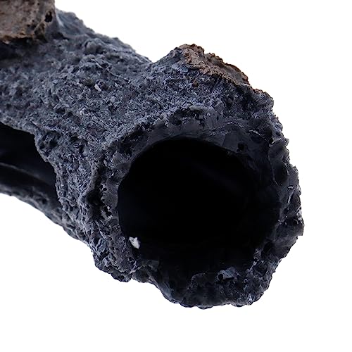 Wealrit Resin Tree Stump, Hollow Log, Aquarium Landscape Decoration | Aquarium Fish Hideout Ornament,Caves & Hides Driftwood Shelter for Fish,Reptiles, Natural Resin Reptiles Design