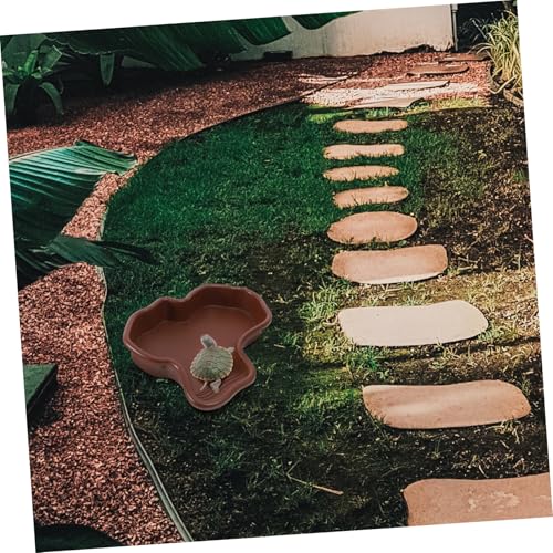 Large Tortoise Bathing Dish Versatile Reptile Water Basin for Turtles and Frogs Durable Design for Comfortable Soaking and Resting Terrariums