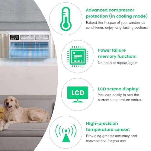 Temperature Controlled Outlet, Briidea Thermostat Outlet Compatible with Window Air Conditioner, Space Heaters, Fans, Auto On/Off, Ideal for Household, Greenhouse, Reptile, Incubator, 110V 15A - style: Regular model