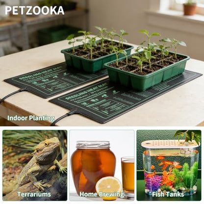 Seedling Heat Mat with Temperature Control Durable Waterproof Plant Heating Pad 10"x 20.75" for Germination, Indoor Gardening, Greenhouse - size: 1 Controller