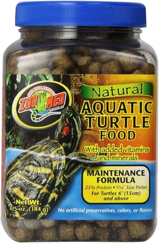 Zoo Med Natural Aquatic Turtle Food - Maintenance Formula (Pellets) 6.5 oz - Pack of 4