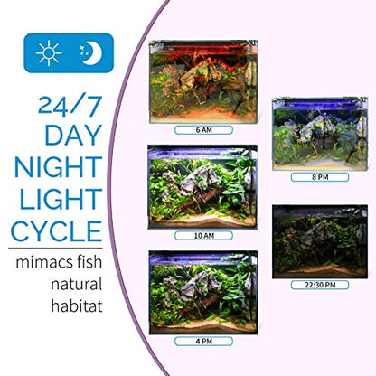 hygger Advanced LED Aquarium Light with Timer, 24/7 Lighting Cycle & DIY Mode, Full Spectrum Fish Tank Light for 12-17 in Freshwater Planted Tank - size: 12"- 17"(14W)