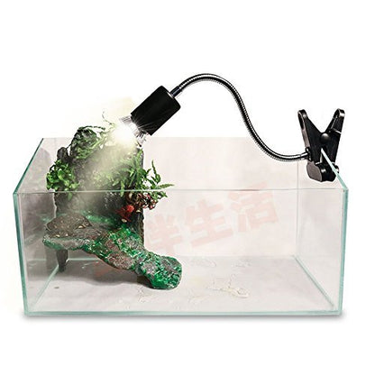 UVA UVB Light Bulb Reptile Ceramic Heat Lamp Pet Heating Bulb Holder Clamp Lamp Fixture Heating Light Lamp For Reptiles,Aquarium Reptile Light Adjustable Habitat Lighting Stand,110V-130V(Black)