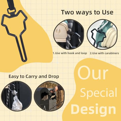 Large Pooper Scooper, Portable and Handheld Size for Walking Large and Small Dogs Outside Yard or Travel Outdoors, Pup Poop Scoop with Container and 30pcs Pet Waste Bag Attachment - size: Large