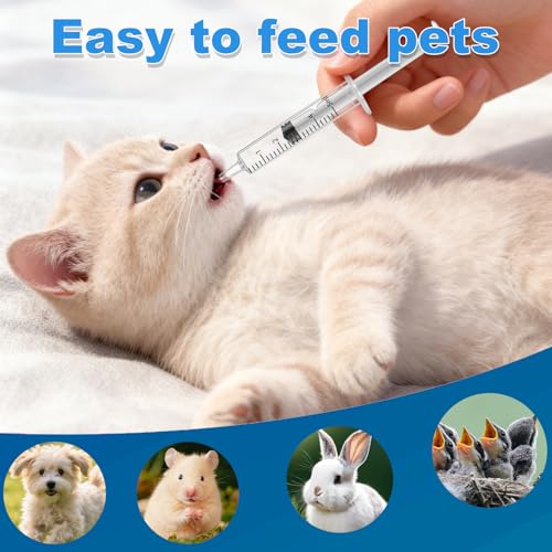 5ml Syringe with Measurement for Scientific Labs, Feeding Pets, Refilling and Measuring Liquids,Dispensing,with Cap (5PCS, 5ml) - size: 5PCS-5ml