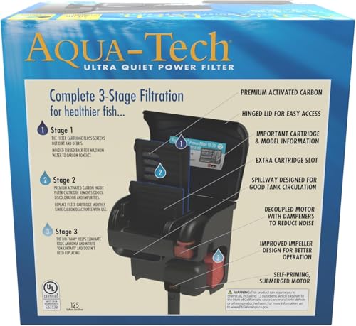 Aqua-Tech Ultra Quiet Power Filter, For Aquariums 10-20 Gallons - size: New - 10 to 20 Gallon