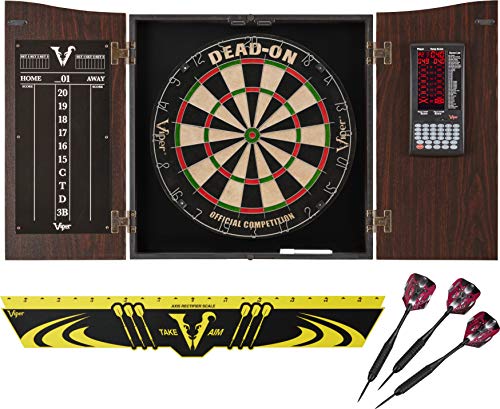 Deluxe Dartboard Cabinet with Integrated Pro Score and Cricket Scoreboard - style: Deluxe