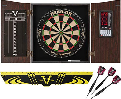 Deluxe Dartboard Cabinet with Integrated Pro Score and Cricket Scoreboard - style: Deluxe